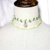 Rose Quartz Lace Choker – Peach Pendant | Heart Chakra